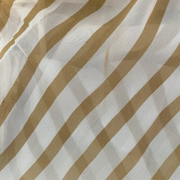 Sapphire Silhouette Gold and White Striped Sheer Blouse - Size Medium? - Picture 4 of 7